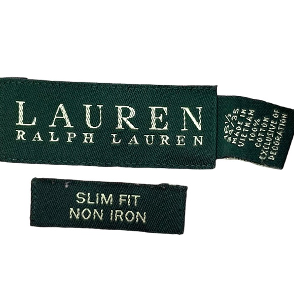 Lauren Ralph Lauren Green Label 100% Cotton Red Gingham Button Down 16 1/2 34-35 - Picture 13 of 13